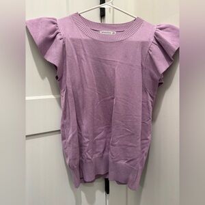 Staccato Lilac Flutter Sleeve Blouse